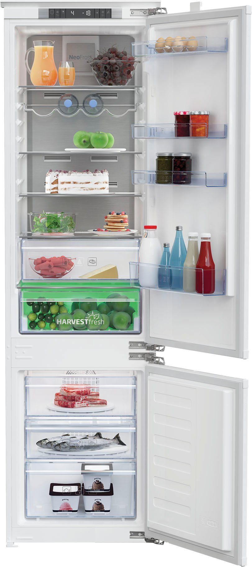 BEKO Einbaukühlgefrierkombination BCNA306E4FN, 193,5 cm hoch, 54 cm breit