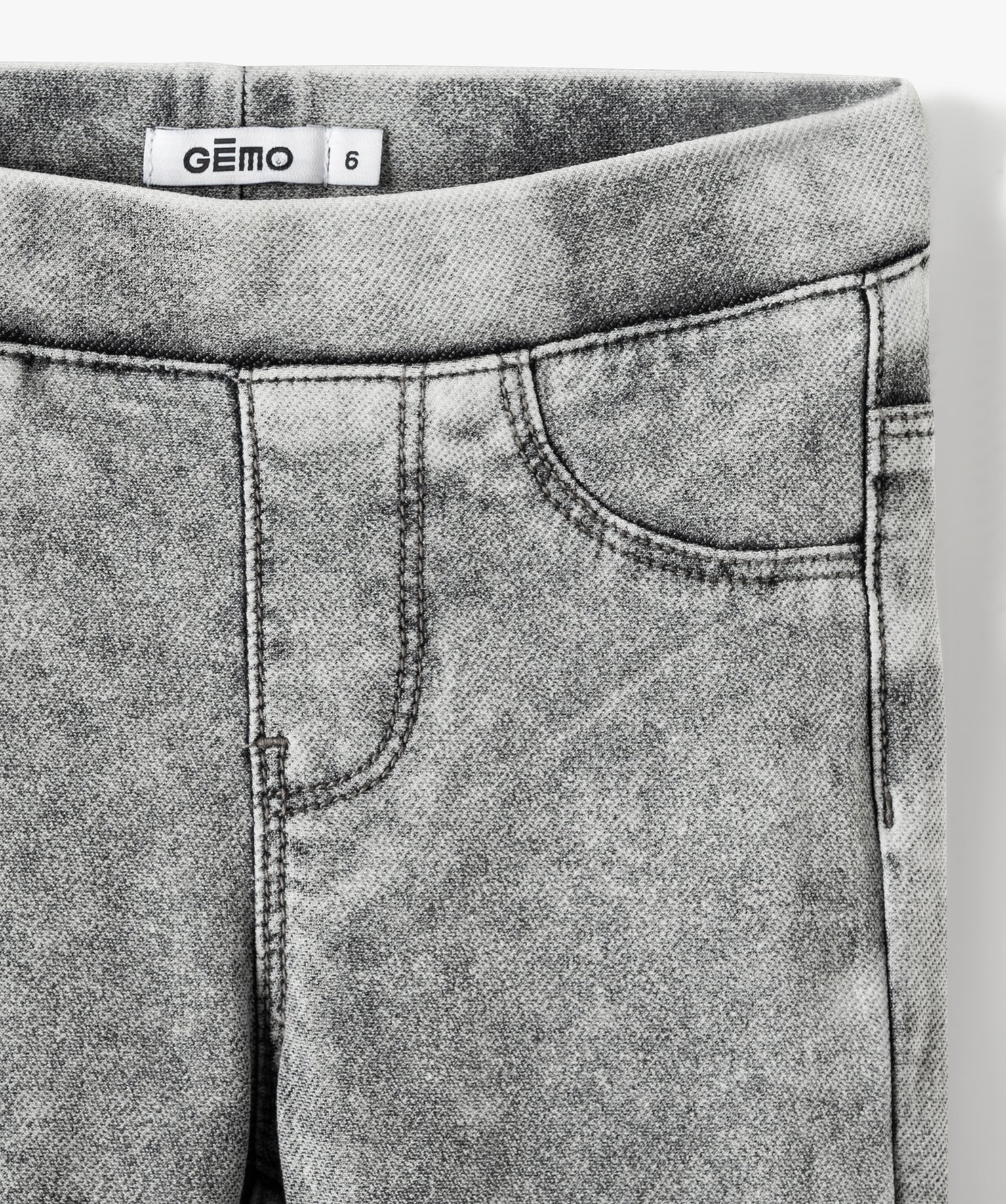 Jegging fille en maille très extensible gris | GEMO