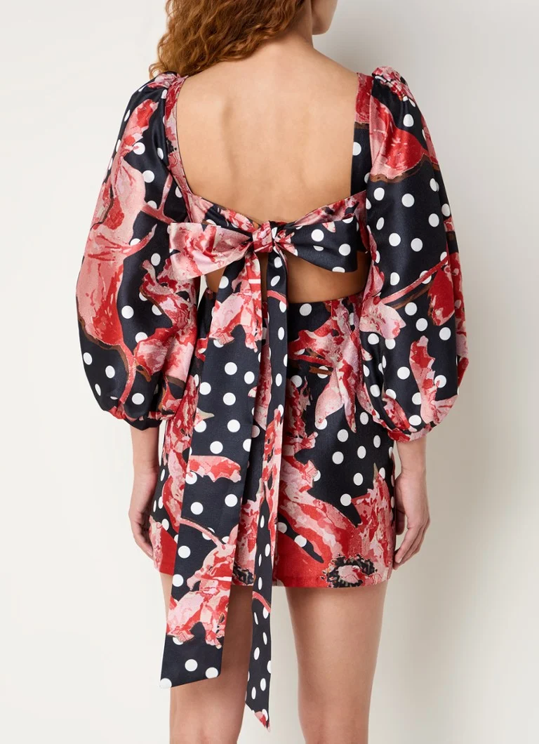 Laagam Liza Mini-Tunikakleid mit Blumenmuster und Schleifendetail