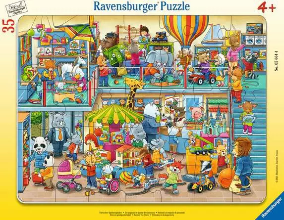 Kinderpuzzle ab 4 Jahren - Tierischer Spielzeugladen - 35 Teile