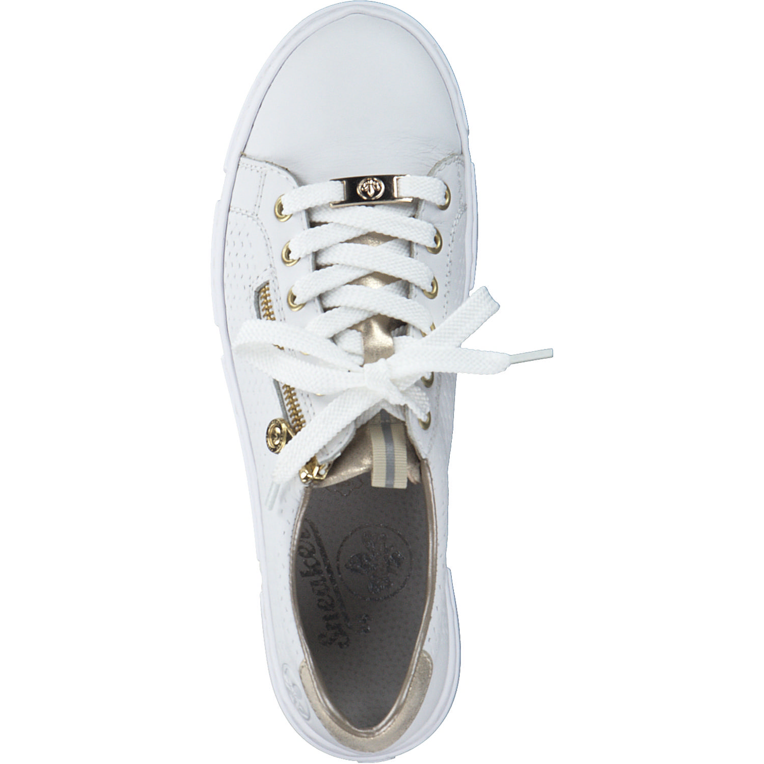 Rieker N5932, Schnürschuhe, Damen, hartweiss/muschel