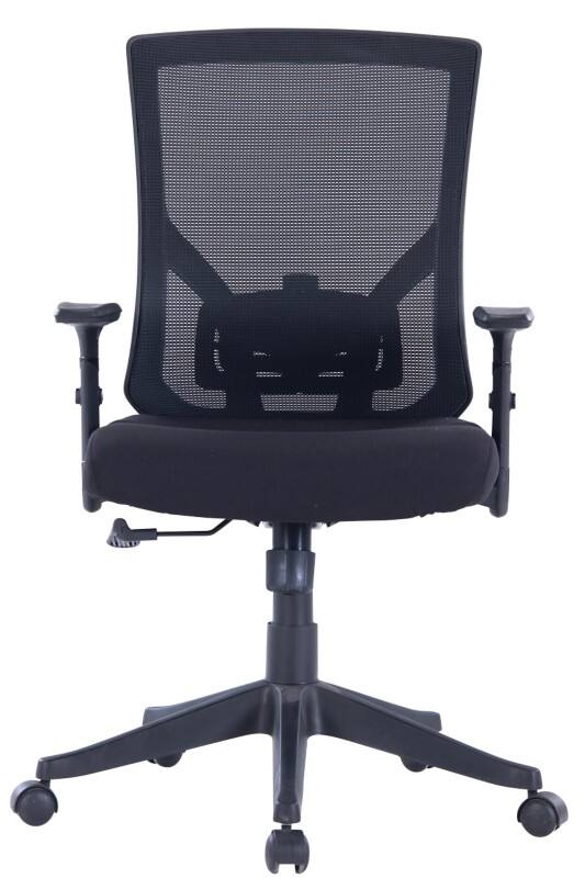 Realspace Vienna Chefsessel Wippmechanik Netzstoff Höhenverstellbare Armlehnen und Sitz Schwarz 110 kg 675 x 670 x 1.035 mm