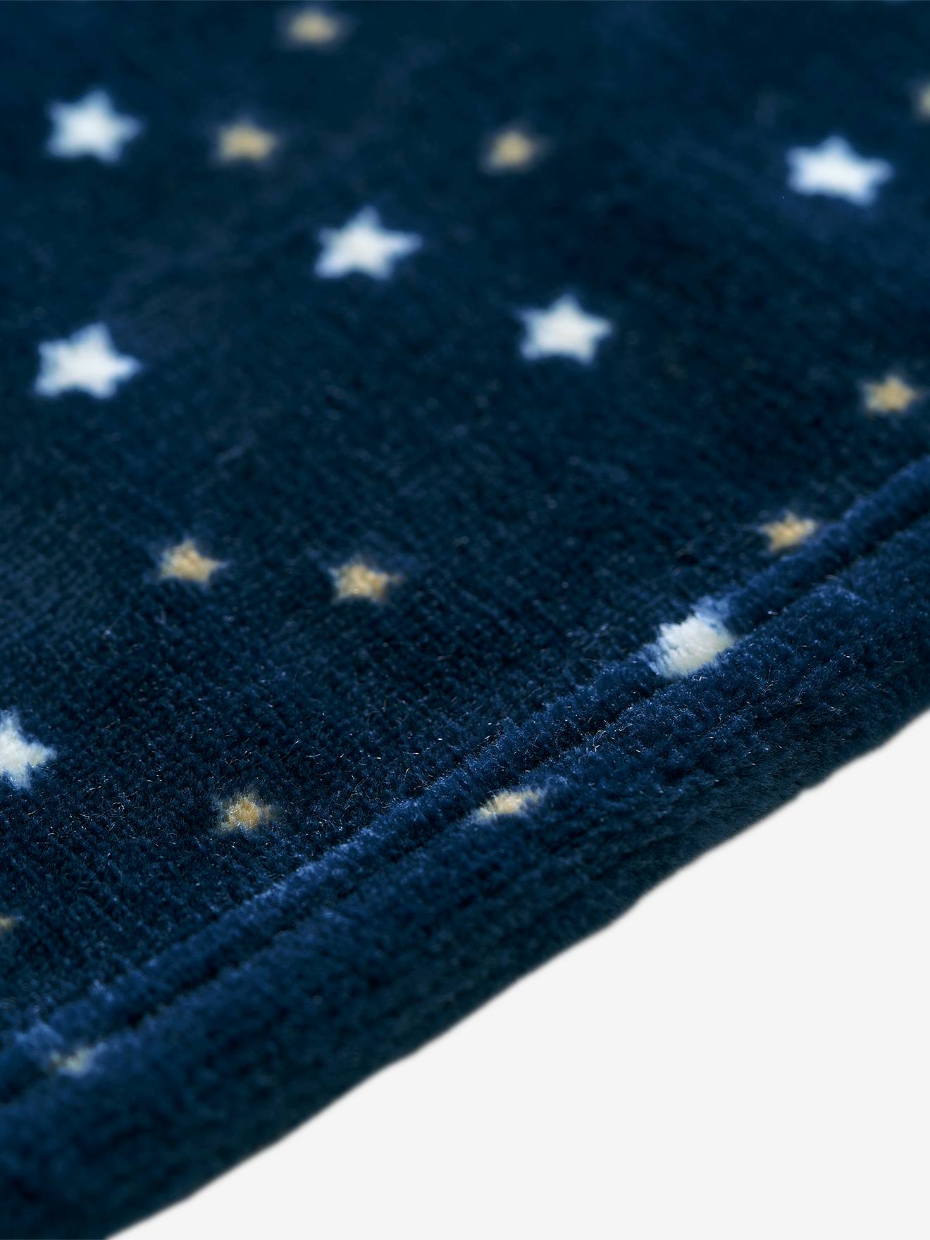 Vertbaudet Baby Decke mit Sternen, Mikrofaser Oeko-Tex - hellgrau