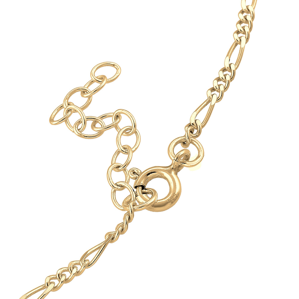 Elli Elli Bracelet de Cheville Figarokette Sommer Strand Zeitlos Basic 925 Silber Bijoux