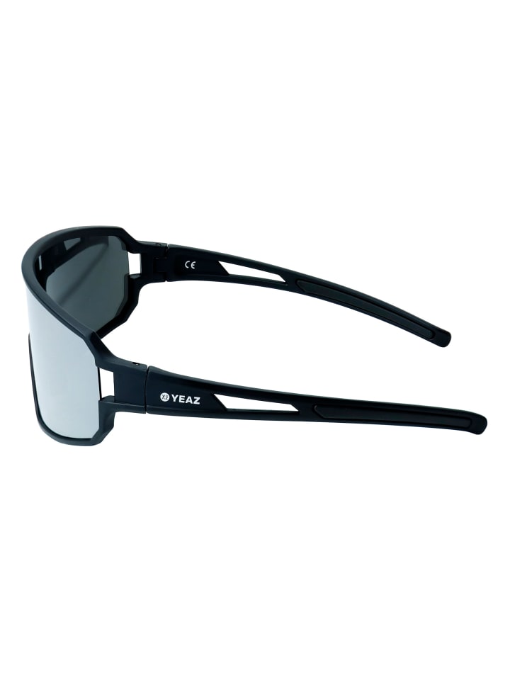 YEAZ SUNWAVE Sport-Sonnenbrille Black/Silver Mirror in silber günstig kaufen onesize