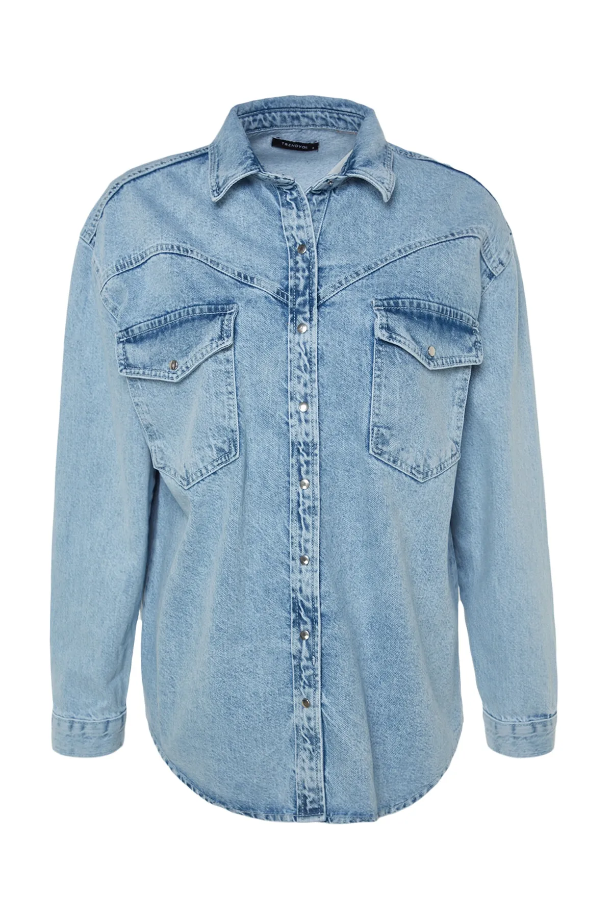 Trendyol Collection  Hemd - Blau - Oversized