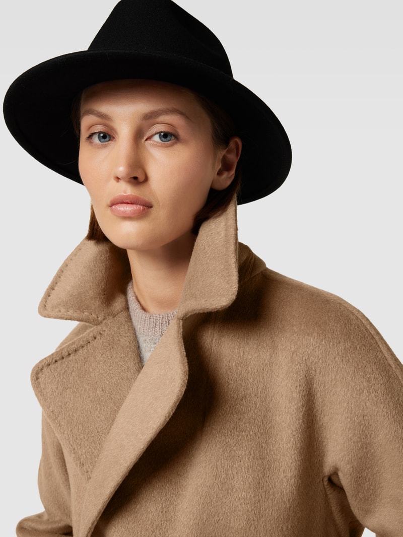 Mantel mit Bindegürtel Modell 'TEMPERA' in camel