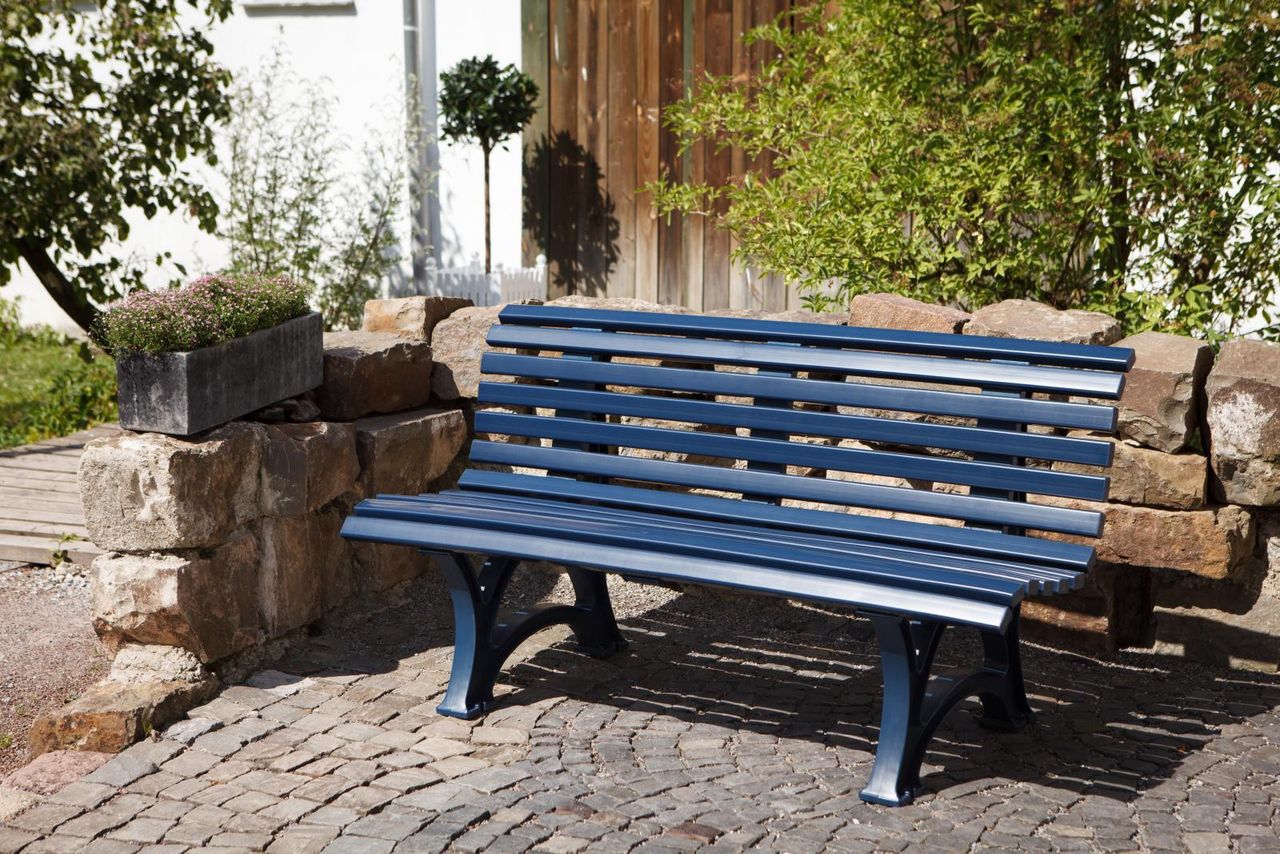 Blome Parkbank Helgoland stahlblau
