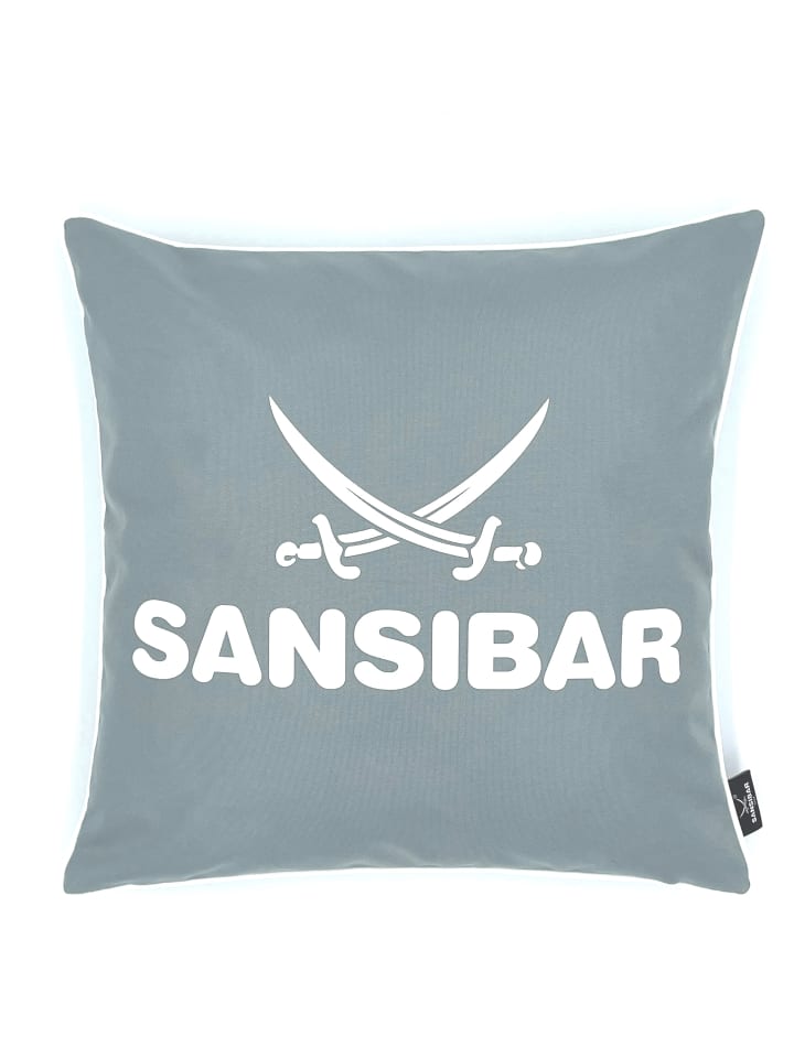 Sansibar Outdoor-Kissen mit Füllung in Silber/Offwhite, 45x45 cm günstig kaufen 45x45 cm