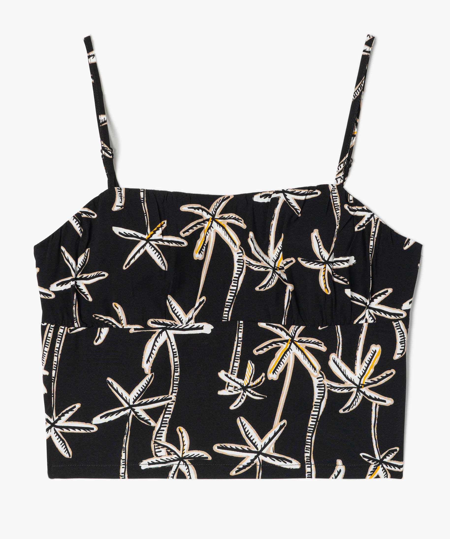 Blouse fille à fines bretelles coupe courte imprime | GEMO