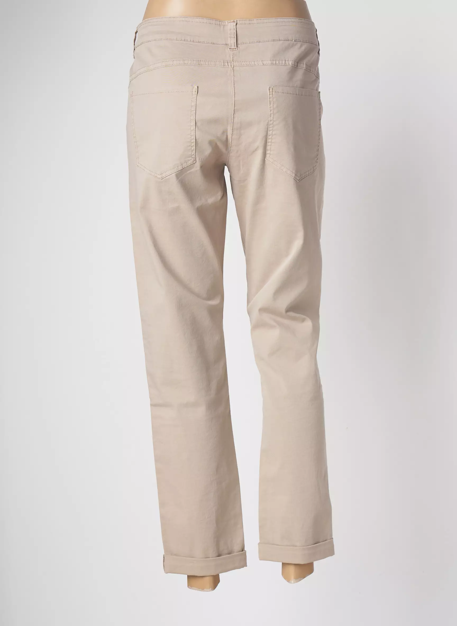La Fee Maraboutee Pantalon7 8 Femme couleur beige