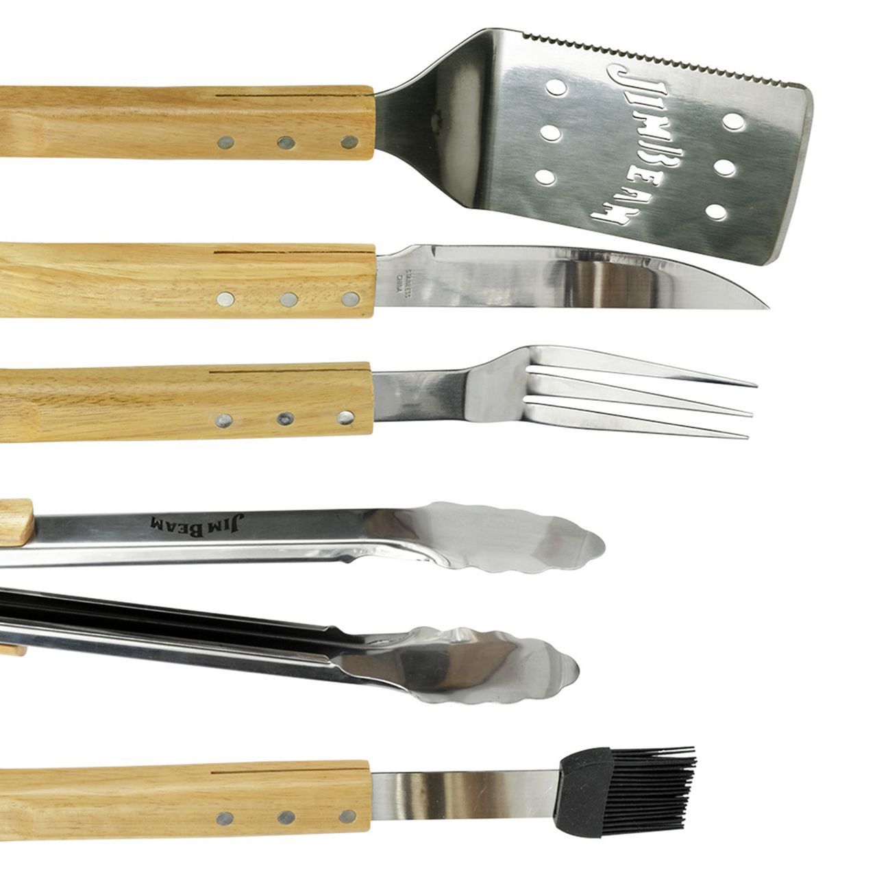 Jim Beam Grillbesteck 5 tlg. Holz Geschenkset