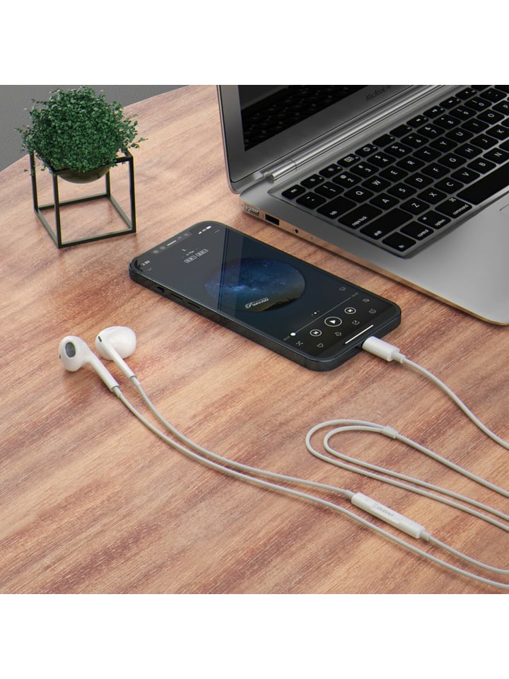 COFI 1453 Dudao X14PROL-W1 In-Ear-Kopfhörer mit iPhone Anschluss weiß in weiß günstig kaufen onesize