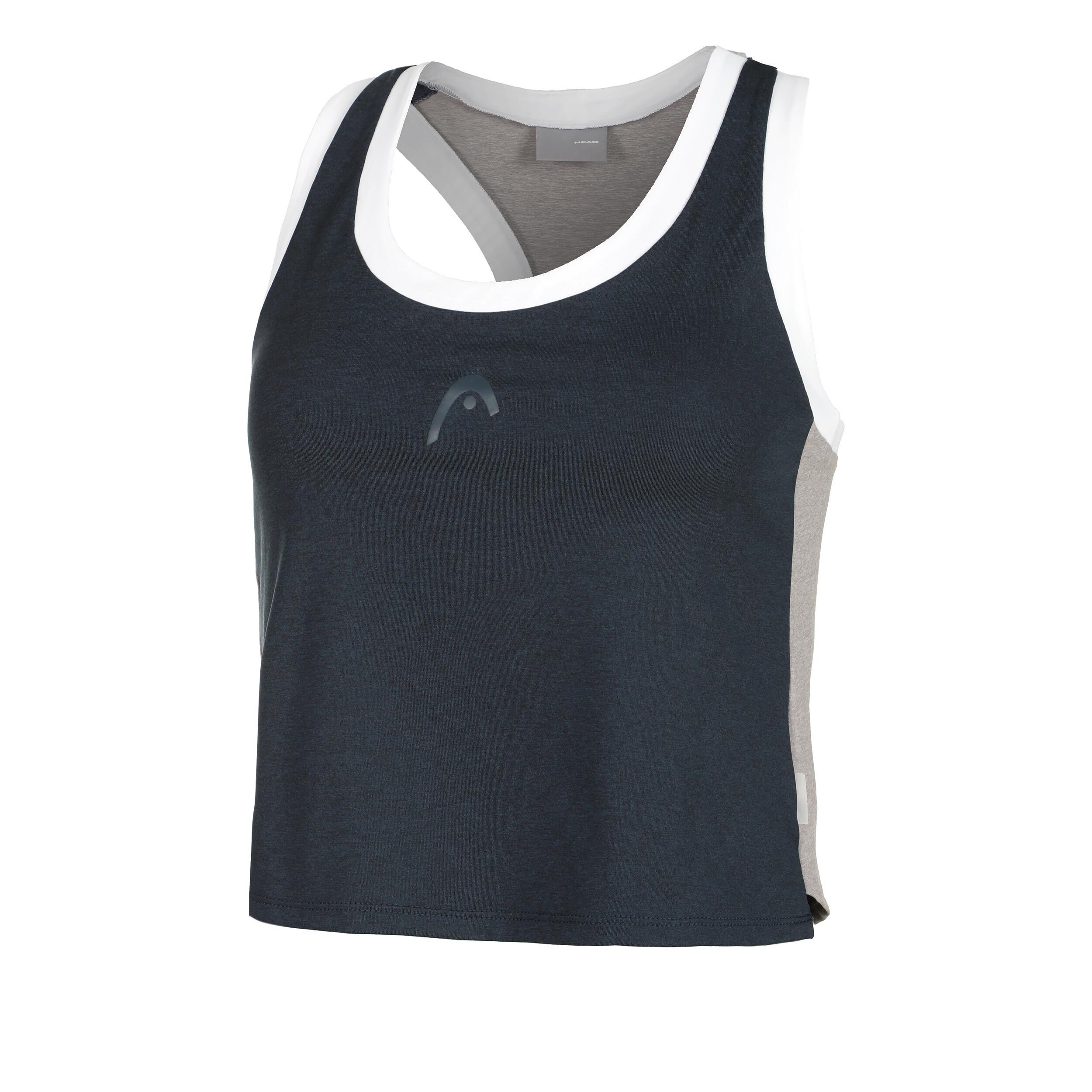 Play Crop Tank-Top Damen - Dunkelblau, Weiß