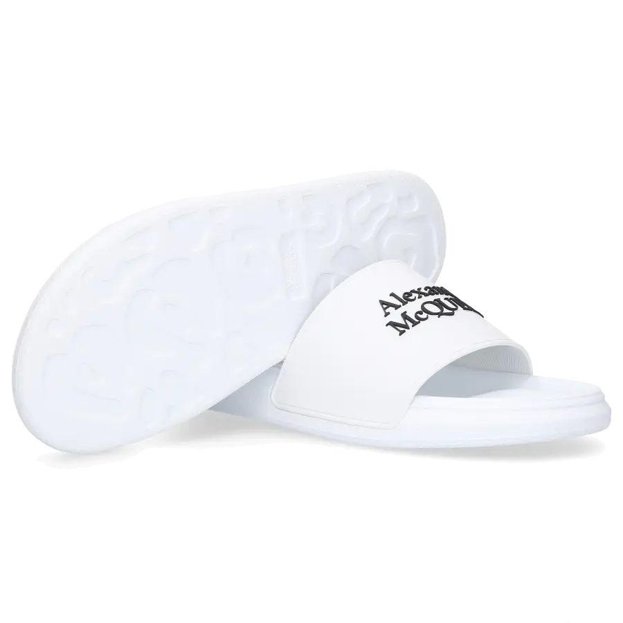 Alexander McQueen - Badeschuhe POOL SLIDE Kautschuk - weiß