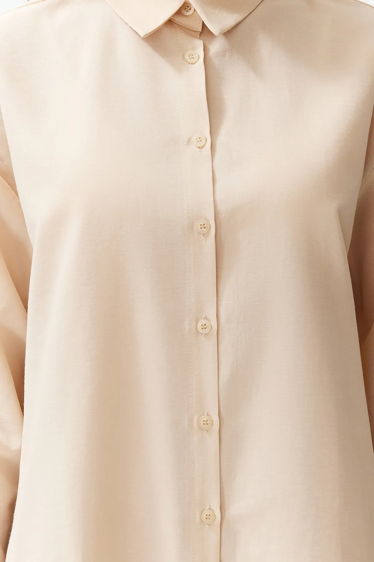 Trendyol Collection  Beige gewebtes Hemd TBESS22GO0664