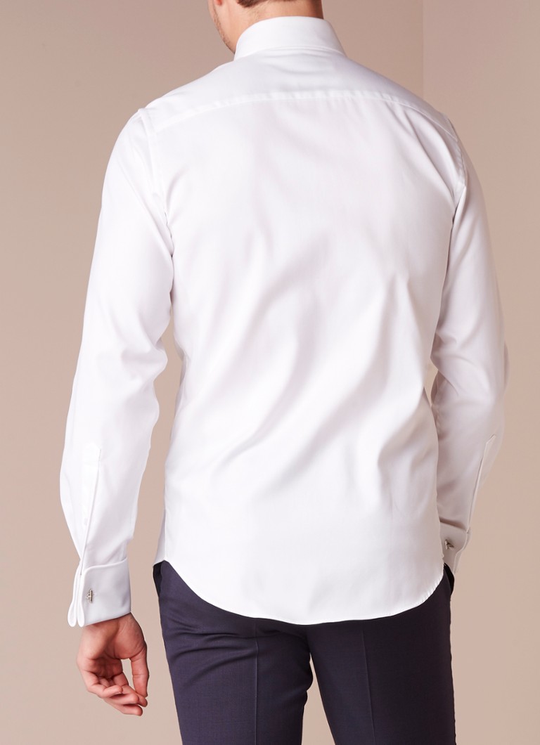 Profuomo srajca slim fit brez likanja z dvojno manšeto