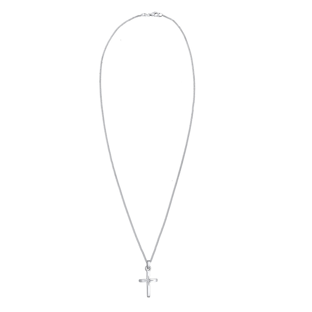 Elli Elli Collier Femmes Pendentif Croix Gravure Étoile Croyance en Argent Sterling 92 Bijoux