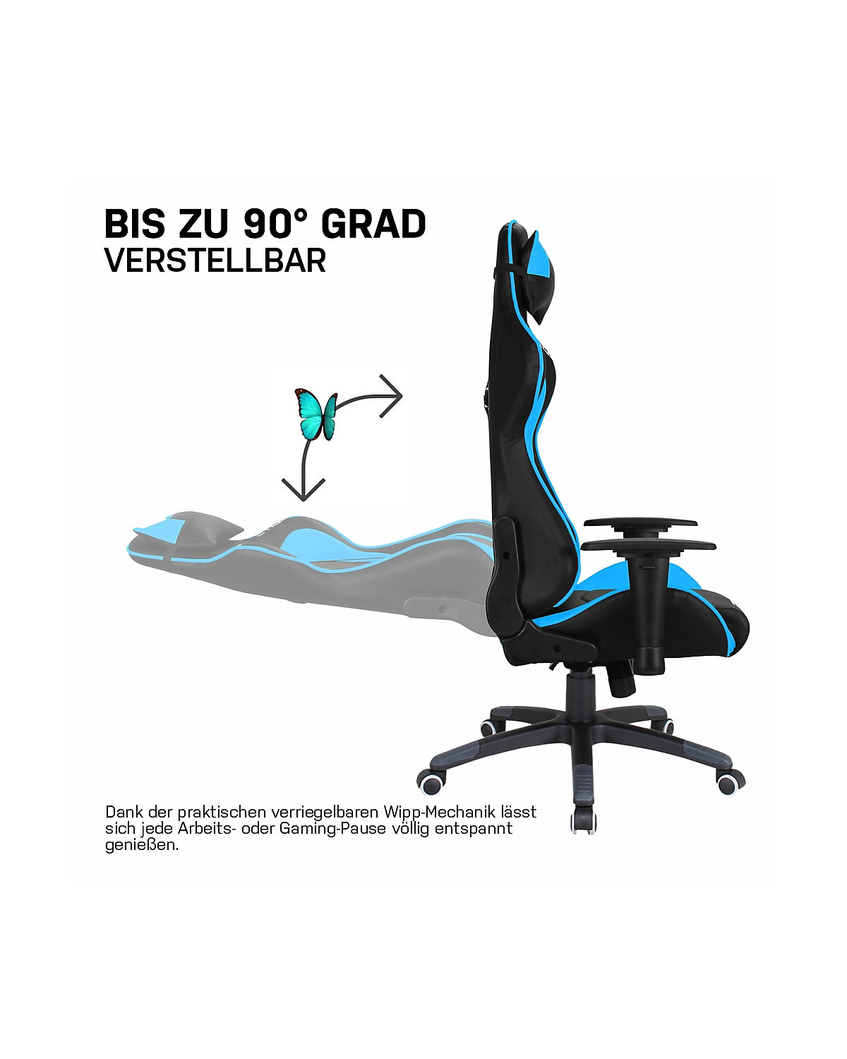 Gaming Stuhl DESTINY MG200 - Ergonomischer Racing Gaming Stuhl - Auch als RGB