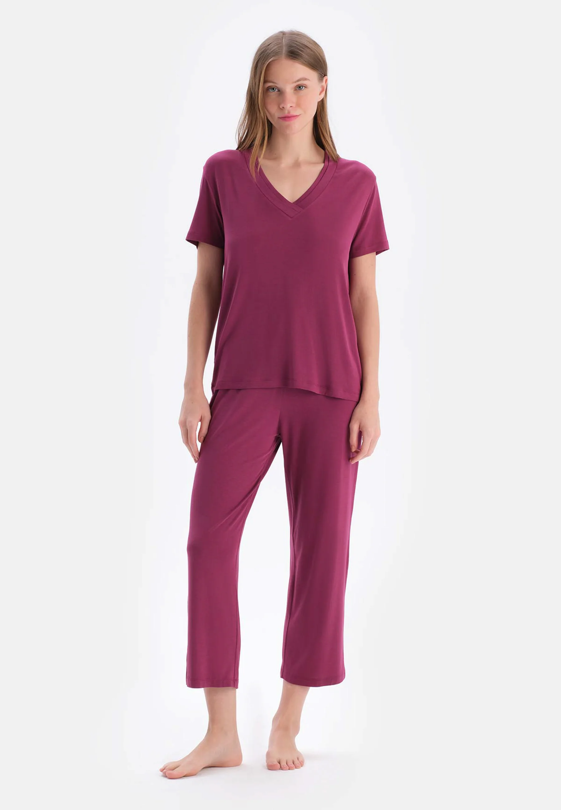 DAGI SHORT SLEEVE V-NECK REGULAR - Pijama