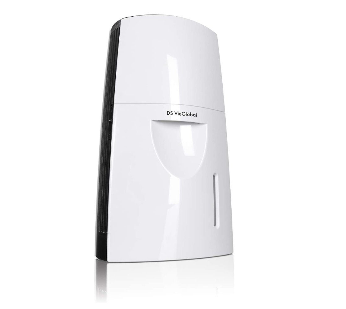 DS VieGlobal Luftbefeuchter Thermalsole-Verdunster, 2,5 l Wassertank, Diffuser mit Timer-Funktion in weiß/grau, 2,5Watt