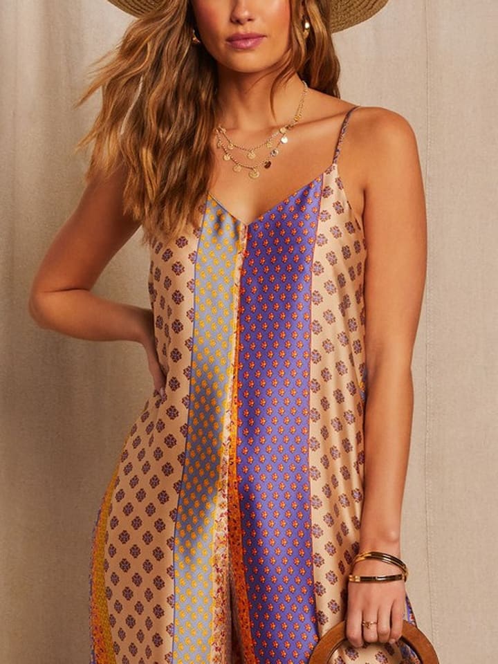 Milan Kiss Kleid in Orange/ Lila günstig kaufen