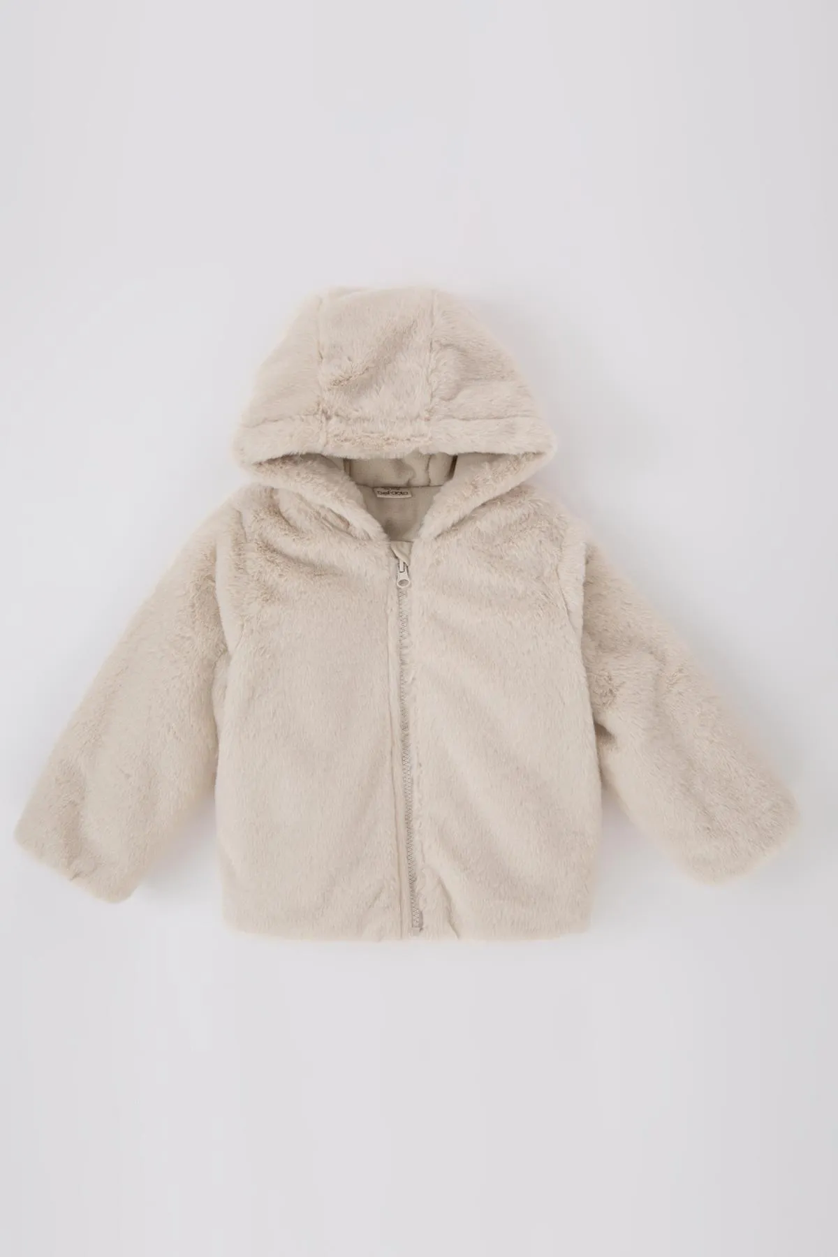 DeFacto  Baby-Mädchen-Plüschmantel mit Kapuze