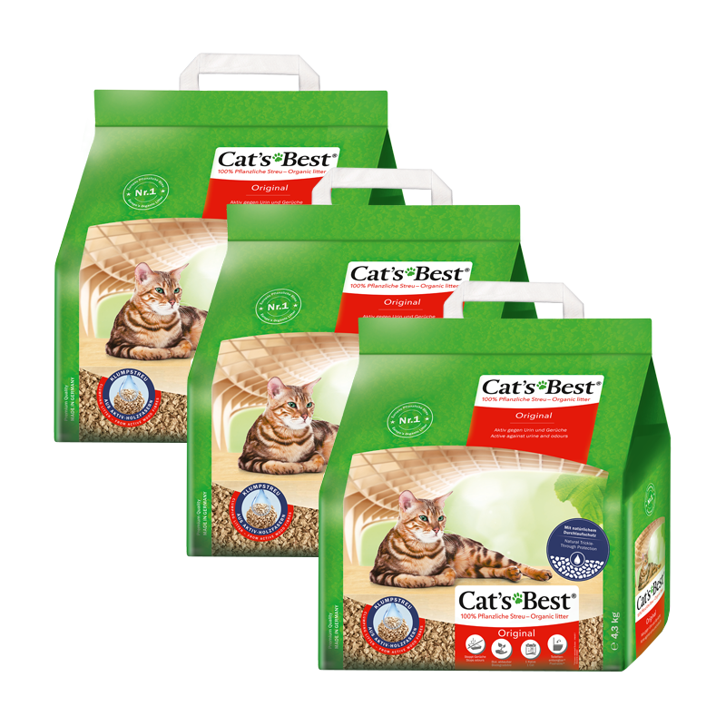 Cat's Best Katzenstreu Cat's Best Original 3x4,3 kg