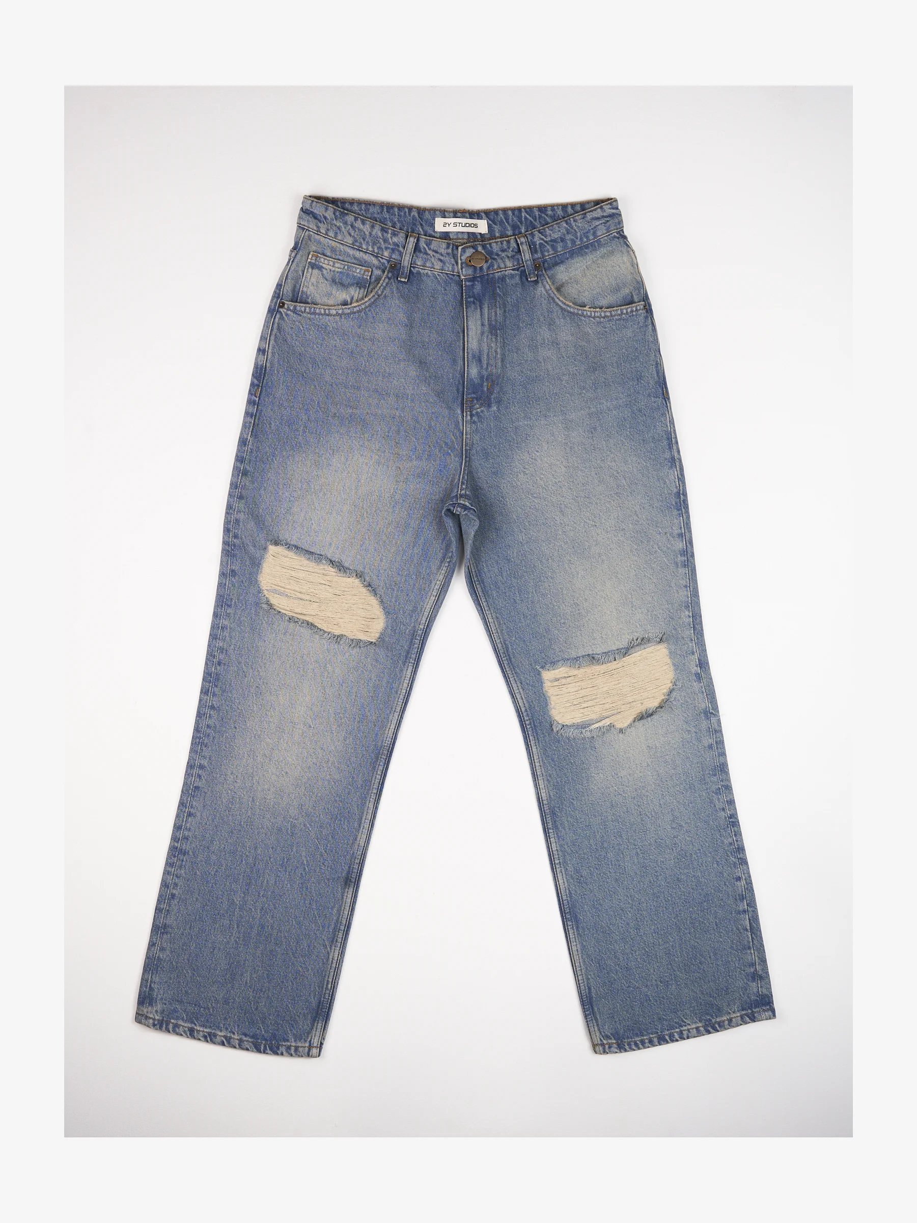 2Y Studios ANDUIN RIPPED BAGGY - Vaqueros holgados
