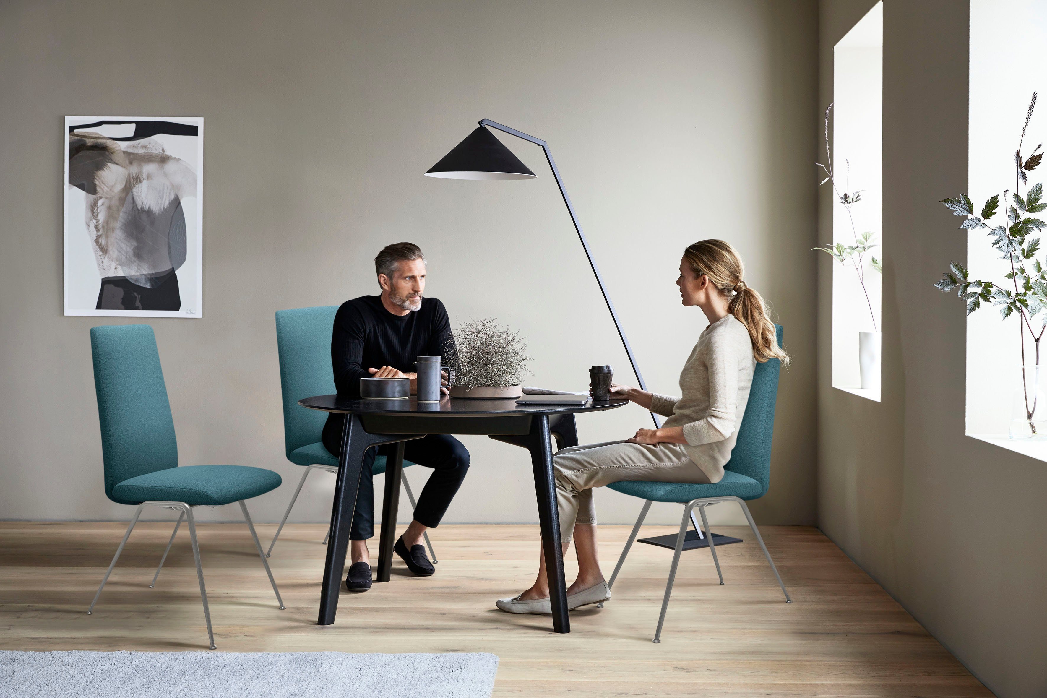 Stressless® Polsterstuhl Laurel, High Back, Größe M, mit Beinen aus Stahl in Schwarz matt