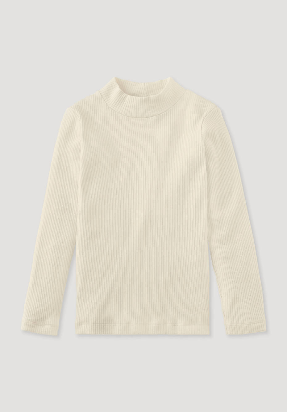 Rollkragenshirt aus Bio-Baumwolle mit Bio-Schurwolle