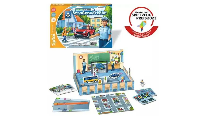Ravensburger tiptoi - Sicher durch den Straßenverkehr - Lernspiel ab 5 Jahren