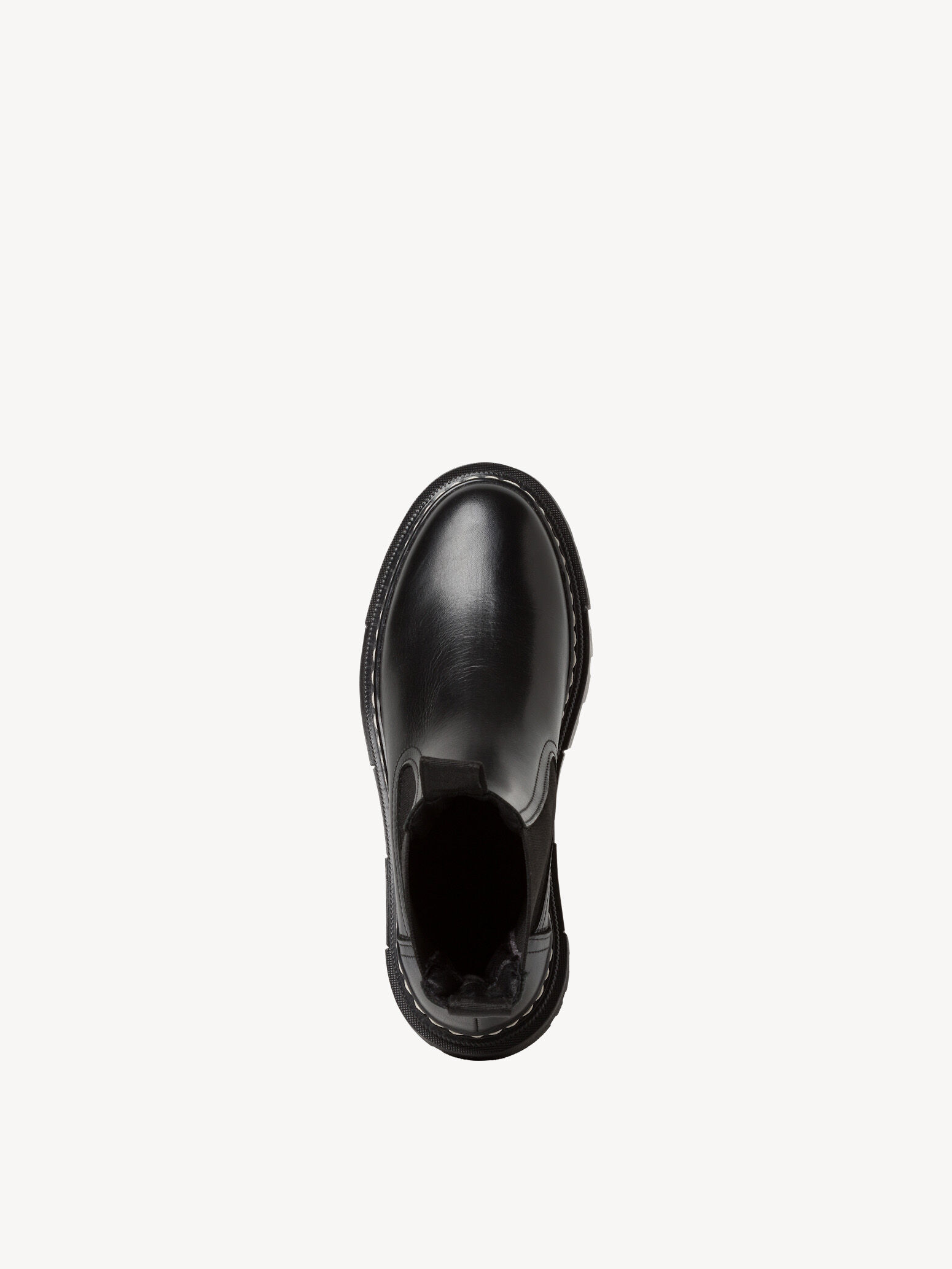 Bottine Chelsea en cuir - noir