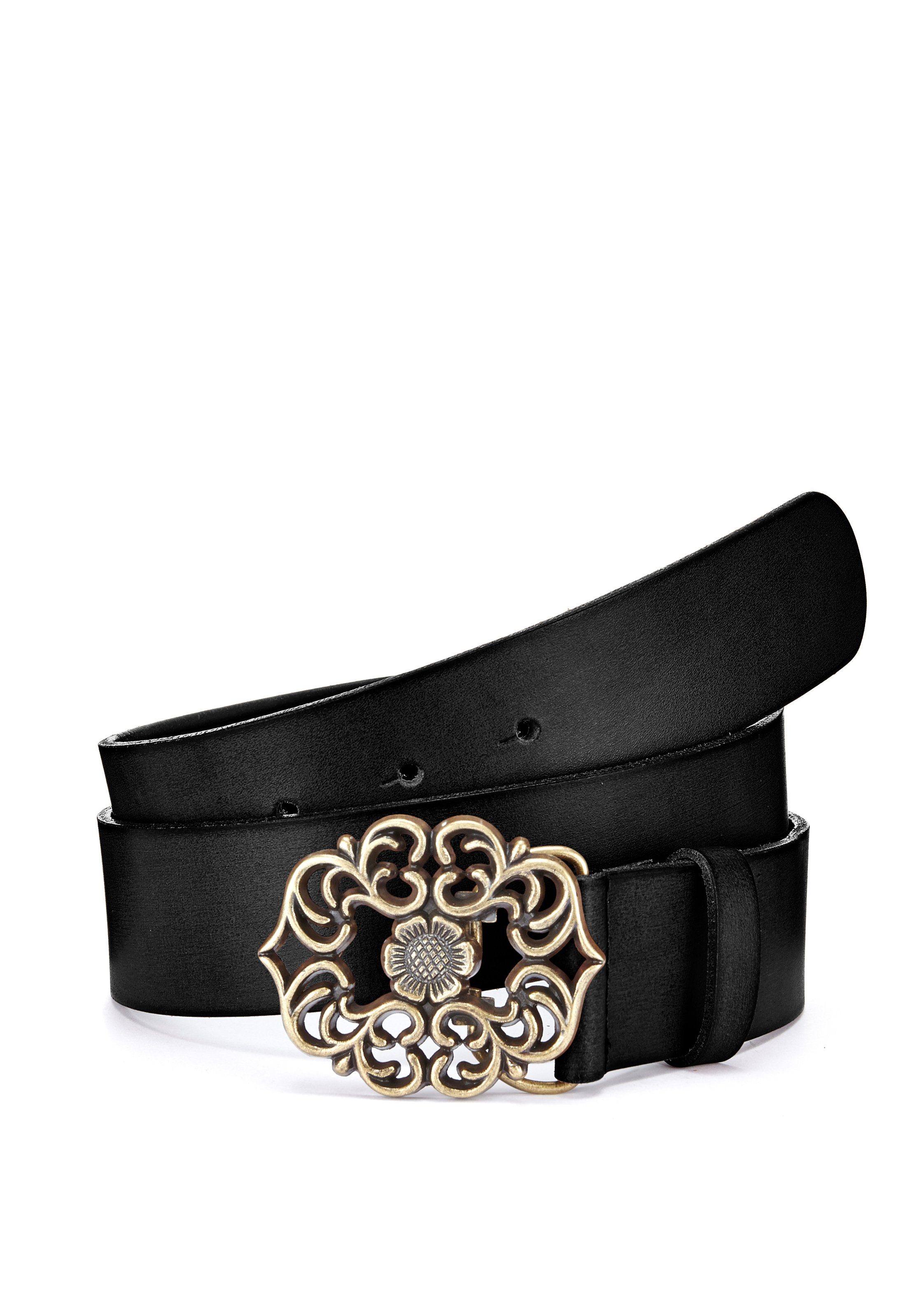 LASCANA Ledergürtel Hüftgürtel mit Metallschließe, Leder-Hüftgürtel, für Hosen, Jeans & Kleider