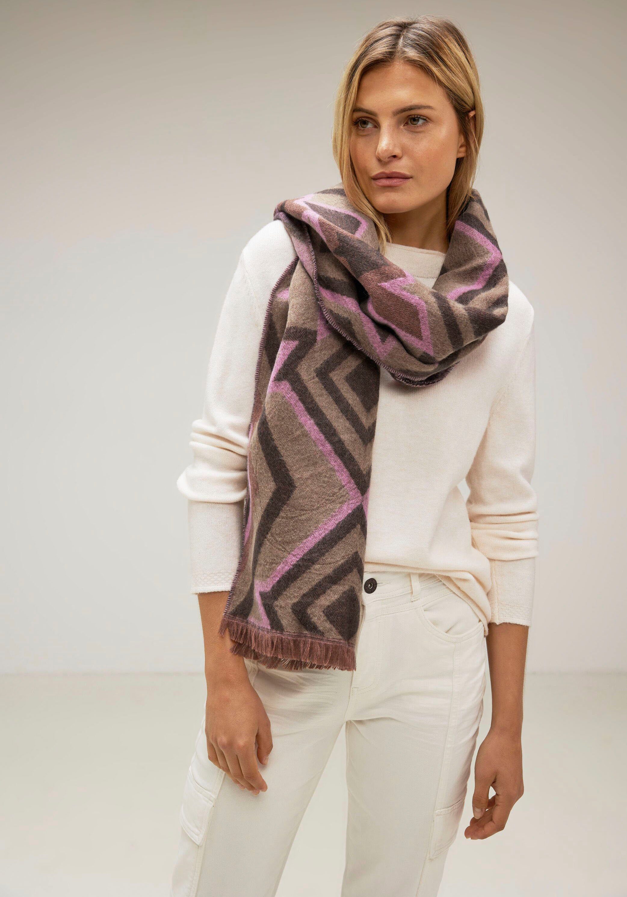STREET ONE Schal, mit Ikat-Muster