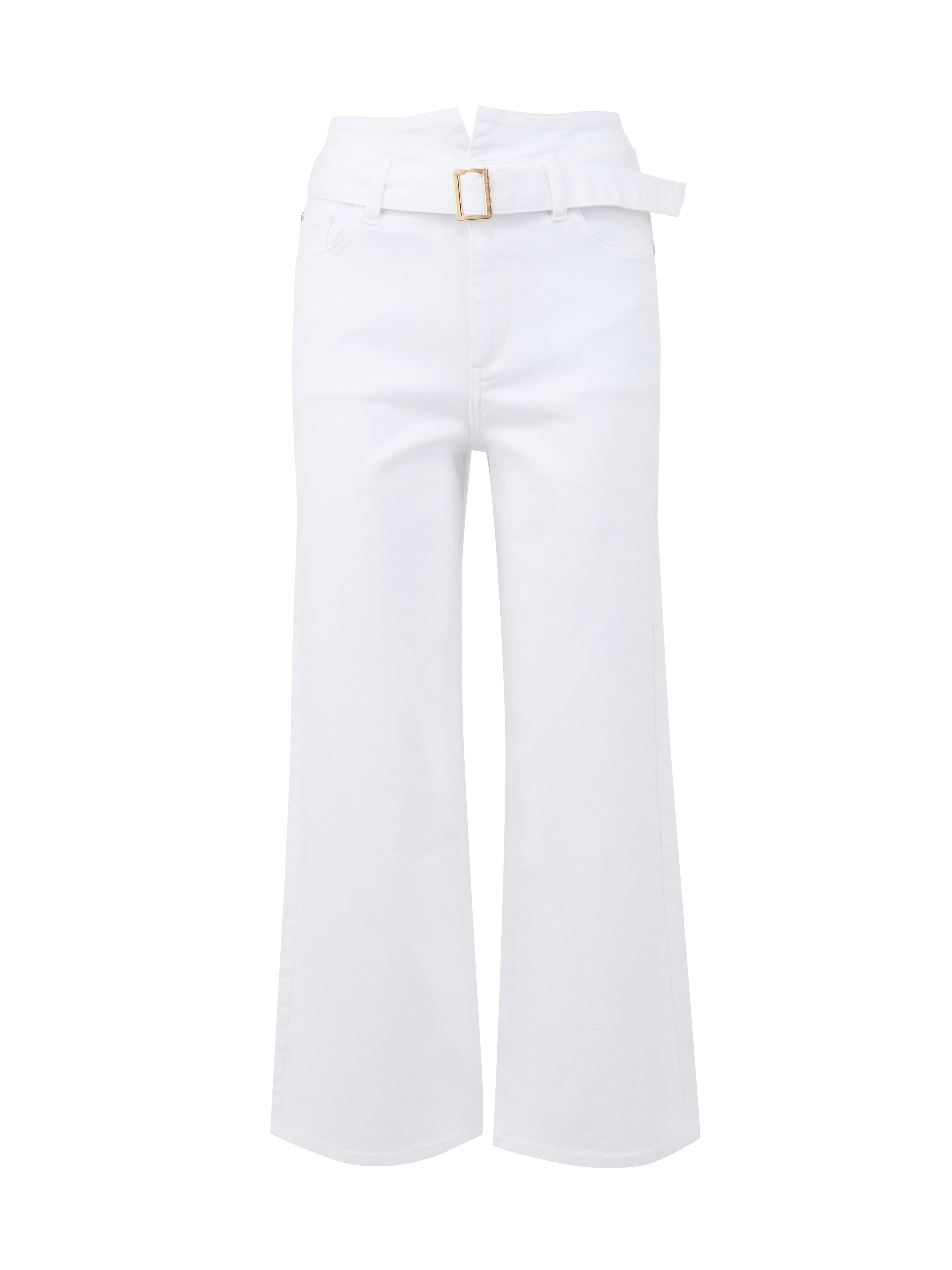 Weiße Damenjeans mit weitem Bein ORSAY