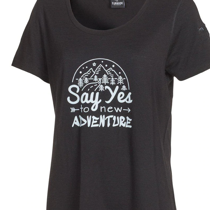 Ivanhoe Meja Adventure schwarzes Damen T-Shirt