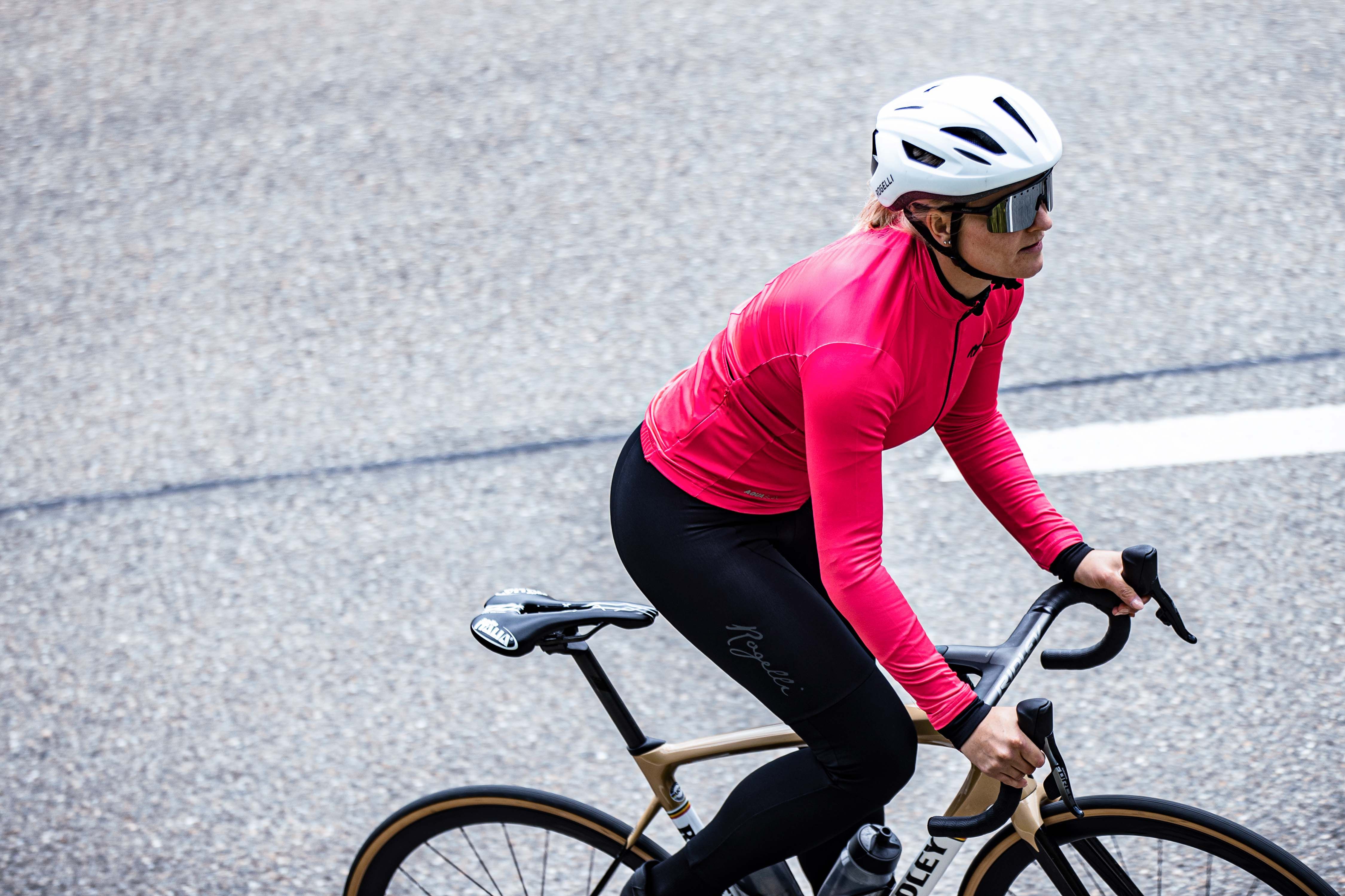 Rogelli Essential Pink Damen Langarm-Radtrikot