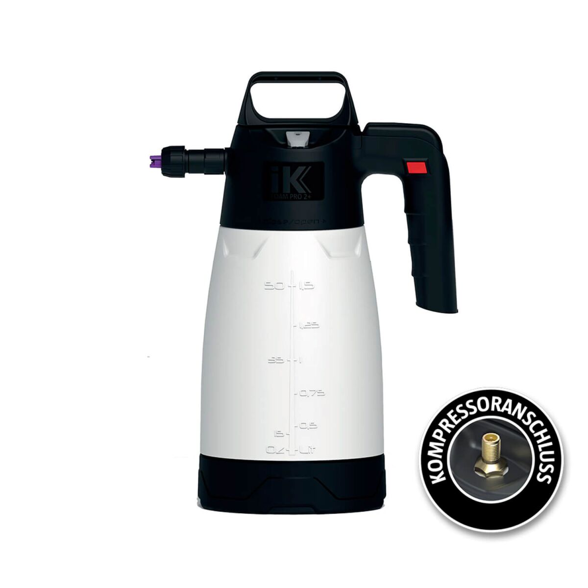 IK Foam Pro 2  Schaumsprühflasche mit Kompressorventil 1,25L
