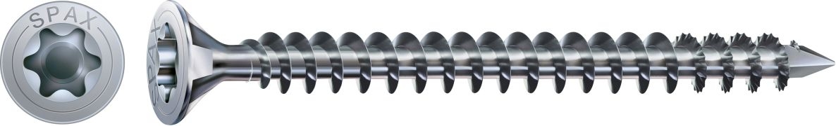 SPAX 1201010803005 Universalschraube 8 x 300 mm, Senkkopf, T-STAR PLUS T40, Vollgewinde, WIROX – 50 Stück