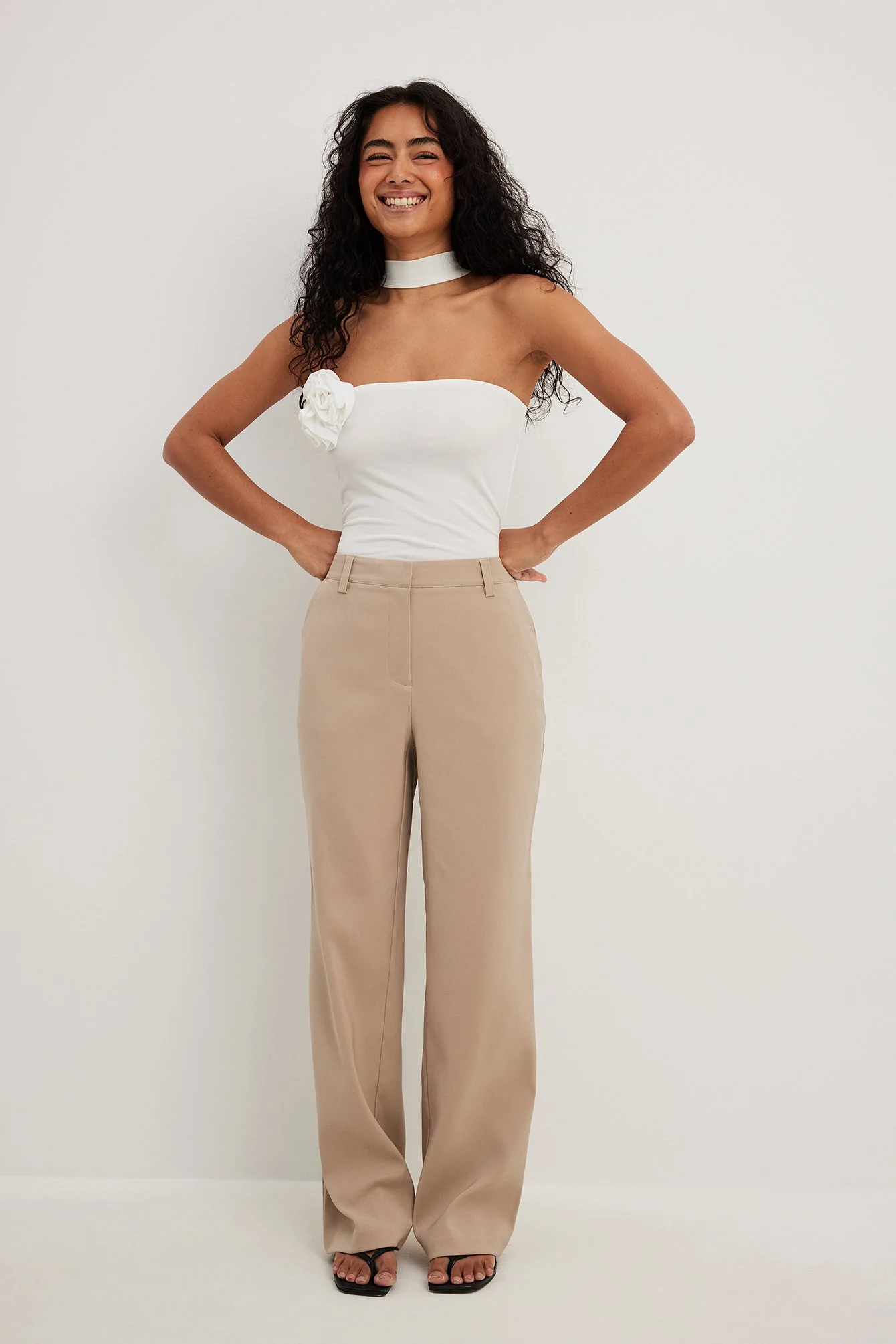 Taillierte Anzughose mit mittelhoher Taille