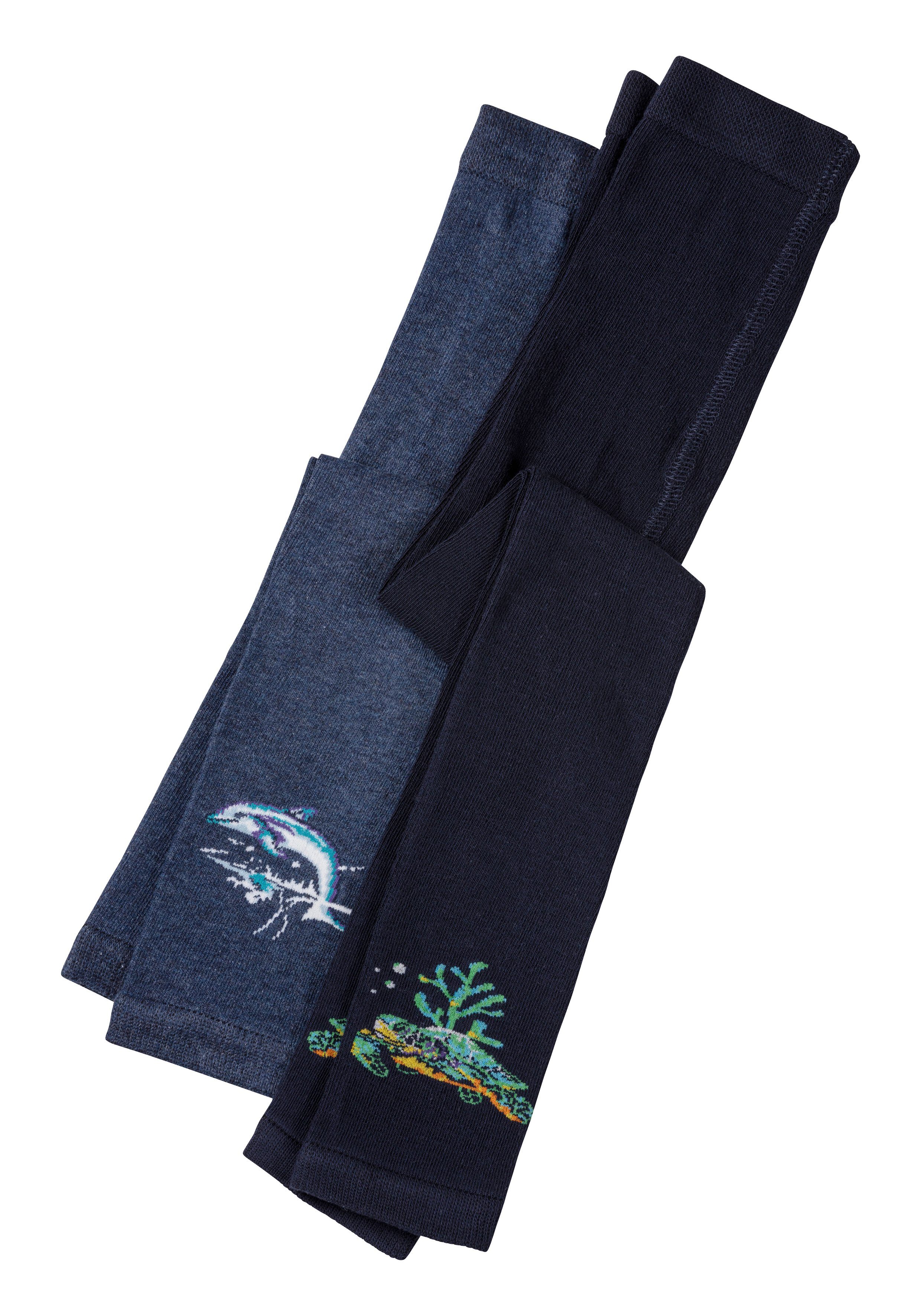 H.I.S Strickstrumpfleggings (Packung) mit eingestrickten Meerestieren