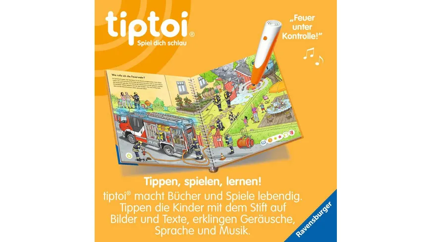 Ravensburger tiptoi - Wieso? Weshalb? Warum? Bei der Feuerwehr, In Sachwissen eintauchen - neues Konzept mit Hörspielen