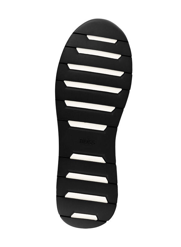 BOSS Black, Sneaker Titanium, Material-Mix, dunkelbeige