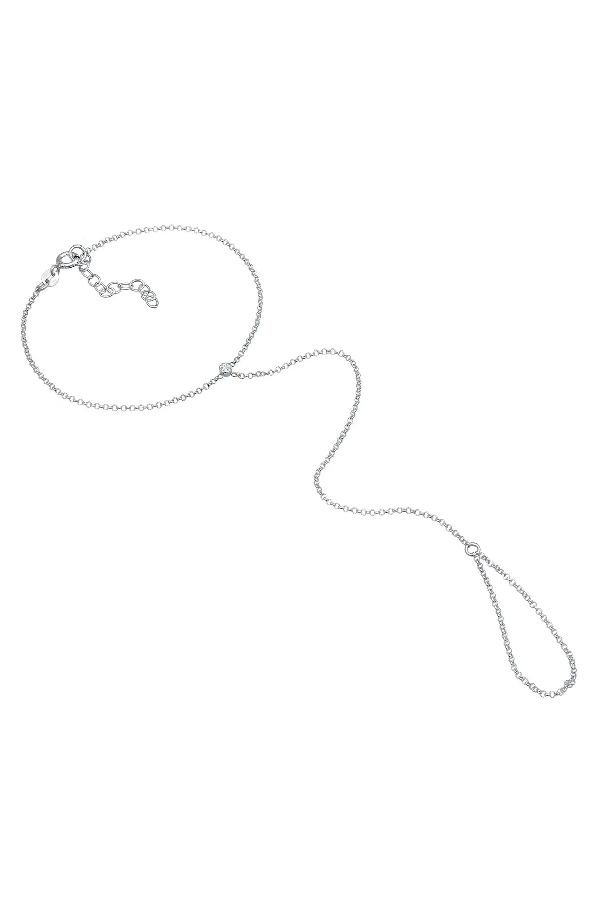 ELLI  Armband Handchain Basic Kristalle 925 Silber
