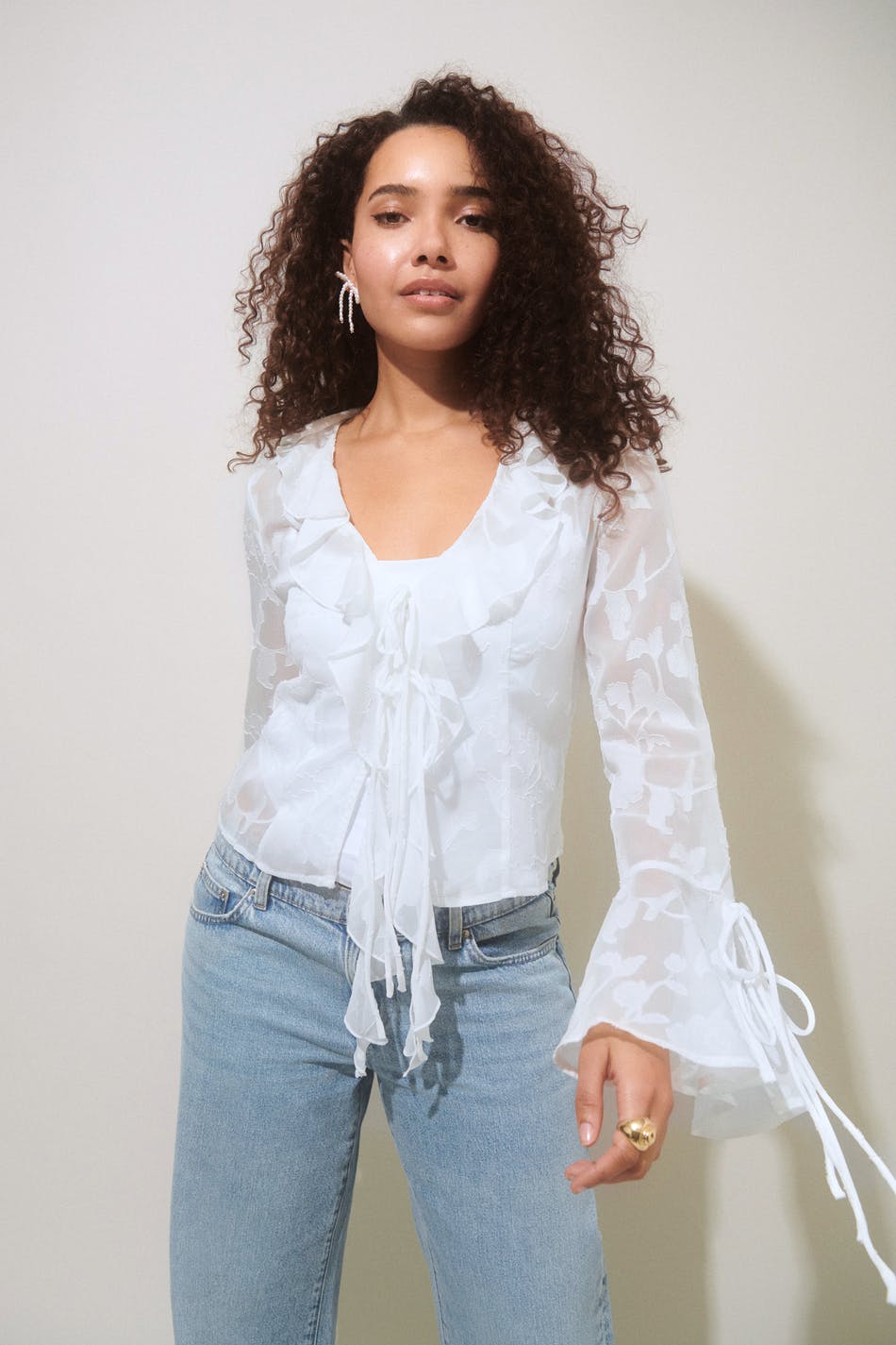 Frill blouse