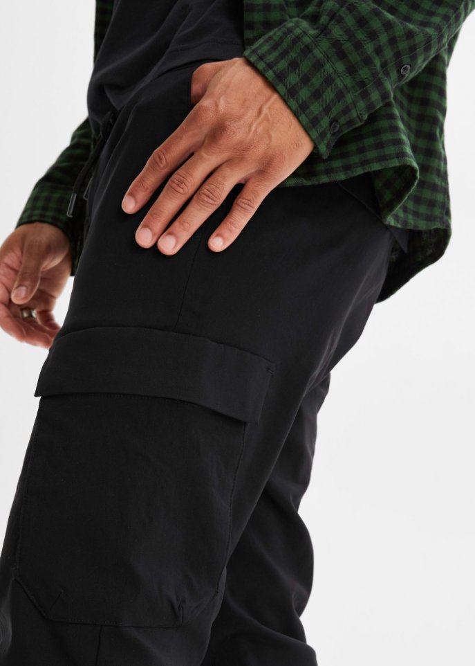 Regular Fit Schlupf-Thermohose mit Cargotaschen, Straight
