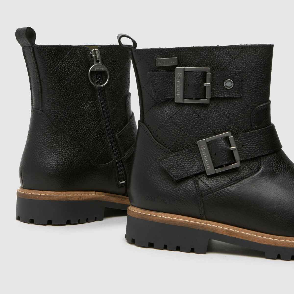 Barbour – Bramble – Svarta stövlar med dubbla spännen