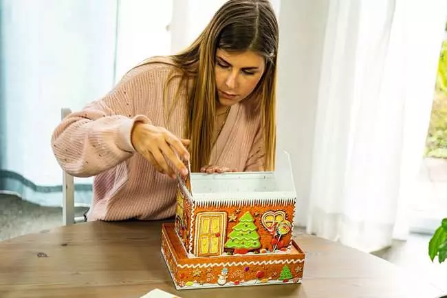 Ravensburger Lebkuchenhaus bei Nacht