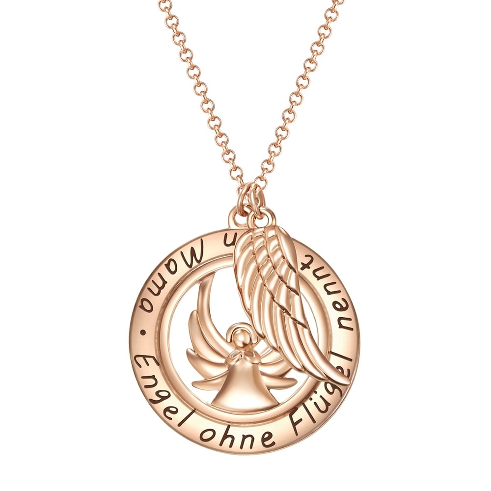 Rafaela Donata Collier tendance Ange/aile Laiton en Or rose collier